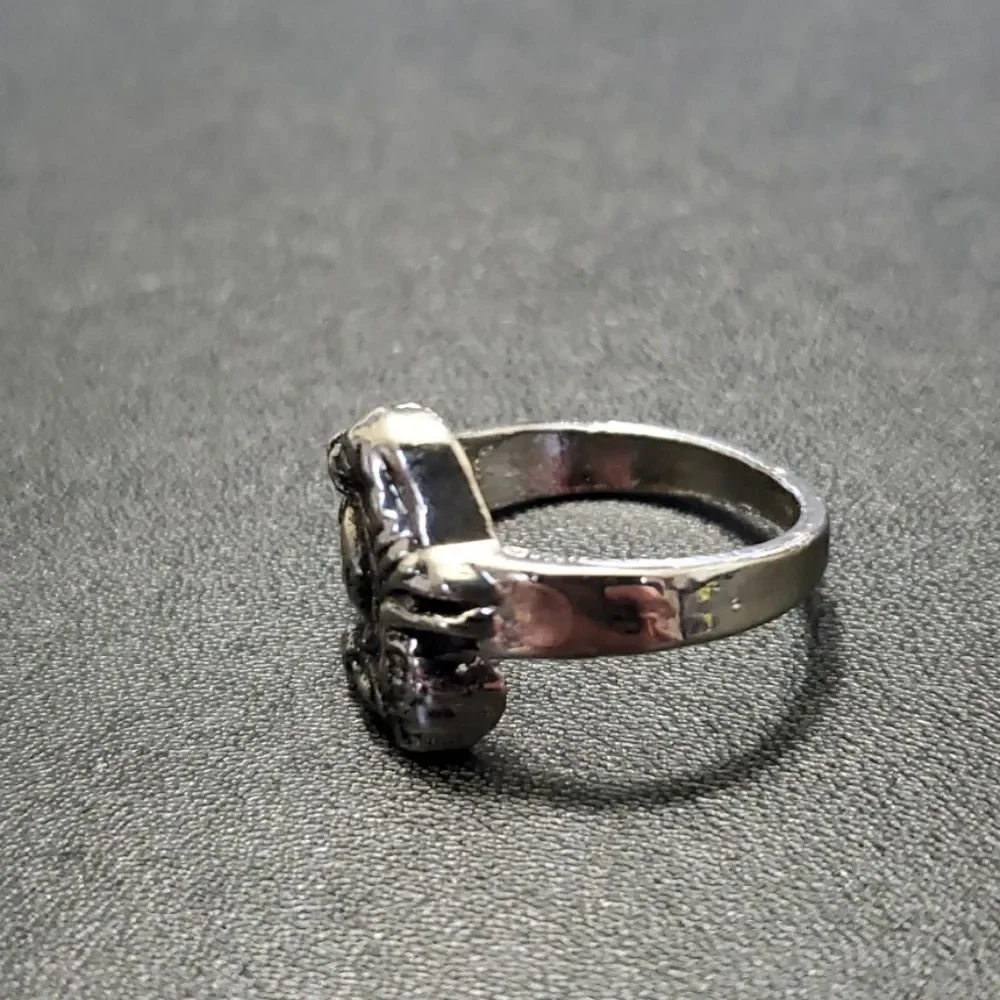 Silver tone Buddha ring size 9.25
